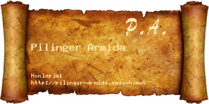 Pilinger Armida névjegykártya